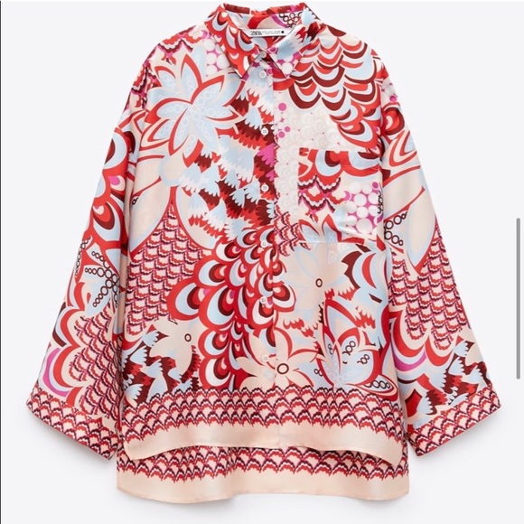 Blogger favorite Zara 3 piece shirt pants and scarf - Picture 6 of 9